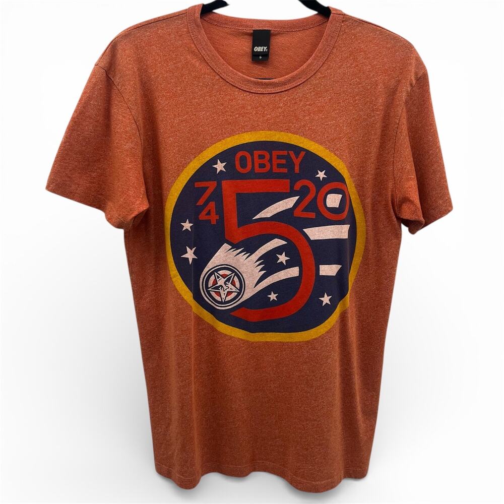 OBEY Andre The Giant Posse 520 7'4" T-shirt Small Orange